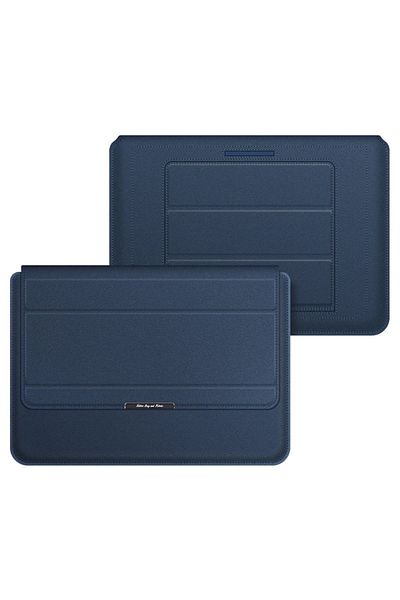 TEKNETSTORE حقيبة حمل مغناطيسية مع حامل جلدي متوافق مع Apple Macbook Air 15 بوصة M2-M3 Chip 2023/2024 A2941 A3114