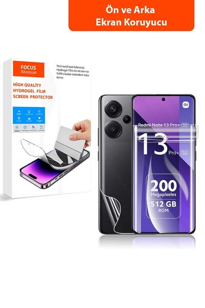 Focus Kaplama Redmi Note13 Pro Plus 5g 2in1 Kırılmaz Cam Özel Kesim Hydrogel ...