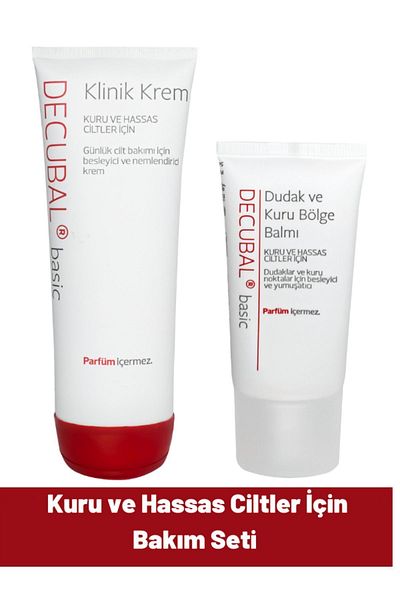 Decubal Clinic Cream & Lip Balm - 250 ml & 30 ml for Dry & Sensitive Skin