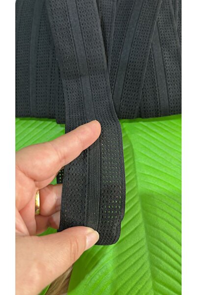 Gönülden Tasarım Black Mesh Elastic Strip - Upright Elastic, Width N4 Cm (1 M...
