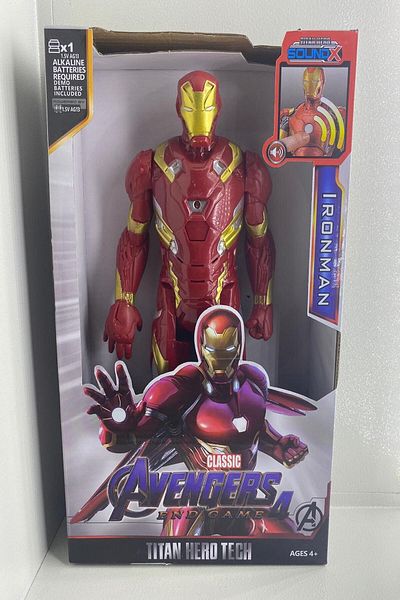 Gürkan Oyuncak Iron Man Iron Man Light and Sound Titan Hero 30cm Figure Avengers End Game