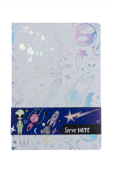 Serve Seria Space - Caiet cu rigle - 96 coli - Copertă flexibilă