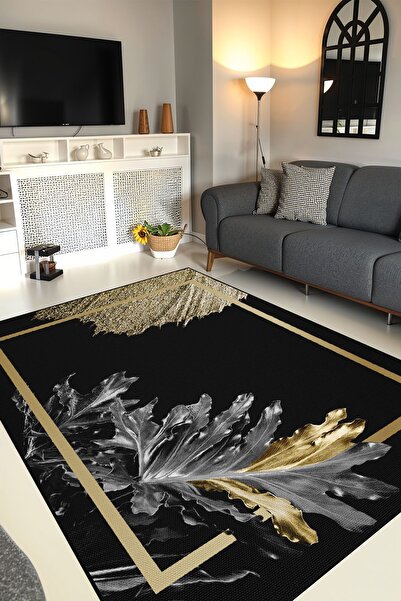 YTR HOME Dijital Baskı Yıkanabilir Kaymaz Taban Dekoratif Salon Mutfak Halısı...