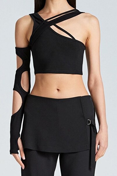 Edela Bluză decoltată cu șnur cu o singură mânecă Edl-s2013