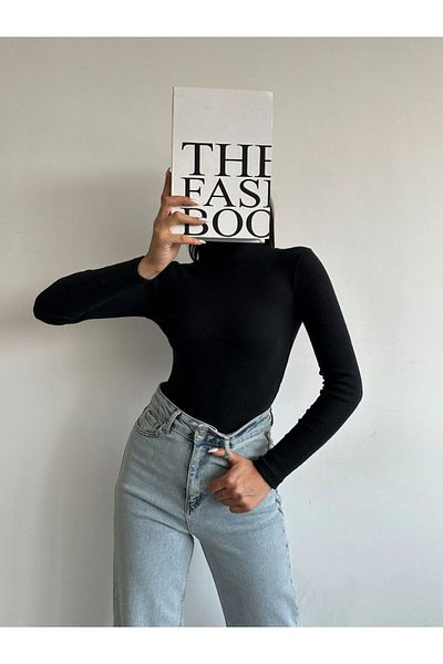 laughs Women's half turtleneck long sleeve ruffled camisole blouse RD2003