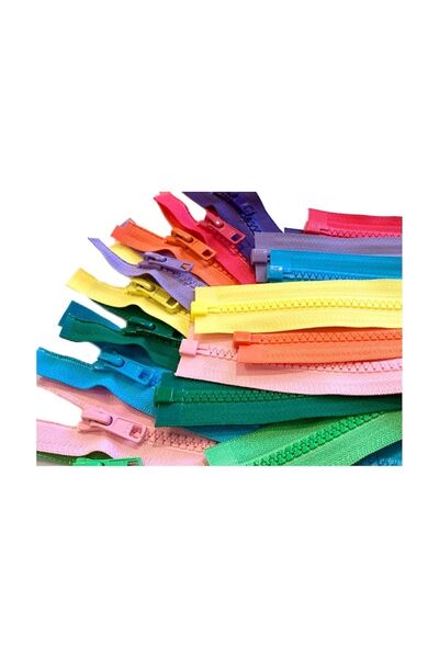 e tuhafiye 5 Adet Renkli Kemik Fermuar VİZON-GRİ-PEMBE-KIRMIZI-MAVİ +1 hediye...