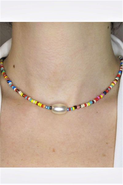 KRIMO Yeji Itzy Kpop - Bead Detailed Necklace