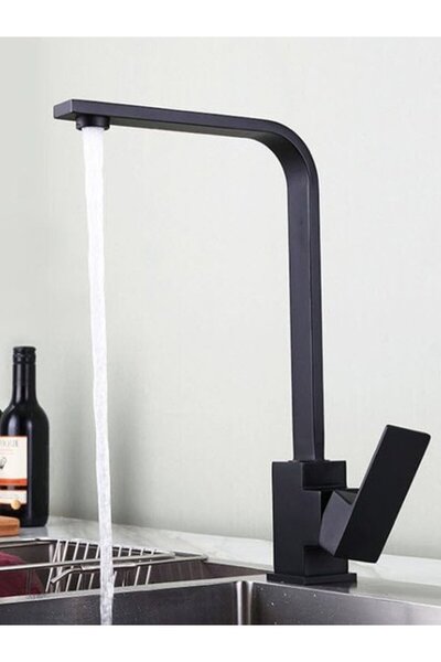 YUEN Mutfak Bataryası Siyah Sus304 Paslanmaz Çelik Mutfak Eviye Bataryası 360...