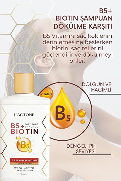 L'ACTONE شامبو B5 بيوتين لتعزيز البشرة 500 مل - مضاد للتساقط، مغذي، مرمم، مقوي