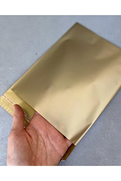 mey OFFICIAL Gold Rengi Metalize Hediye Paketi 17*25 Cm 10'lu