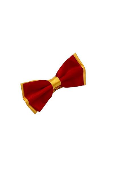 Brianze Satin Bow Tie - Yellow and Red