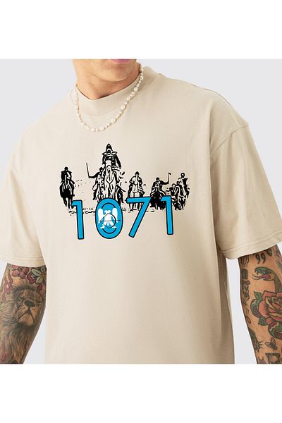 Uniquetex VEK 1071 - Malazgirt Oversize βαμβακερό μπλουζάκι