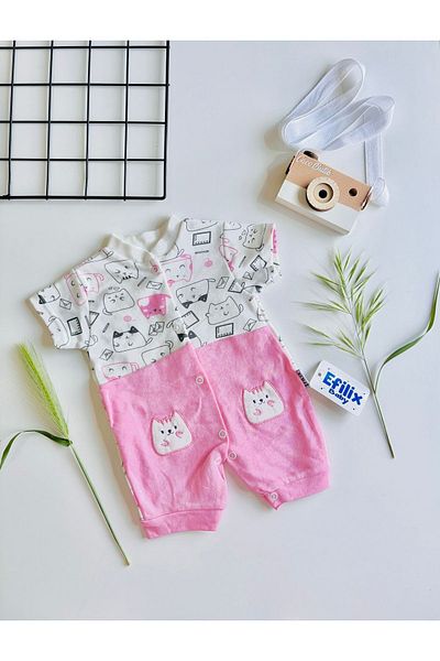 cacobutik Baby Jumpsuit - Cat Printed