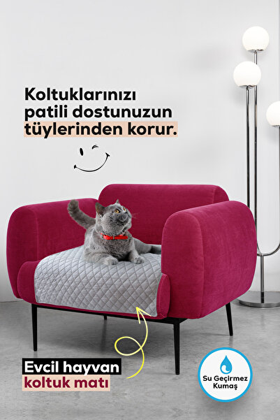 Palm Design Kedi Köpek Koltuk Matı Yatak Matı Su geçirmez Mat