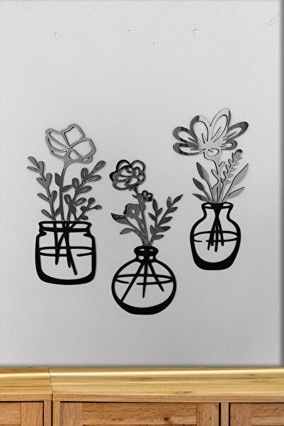 Tooall Aynalı Pleksi Detaylı Saksıda Çiçekler