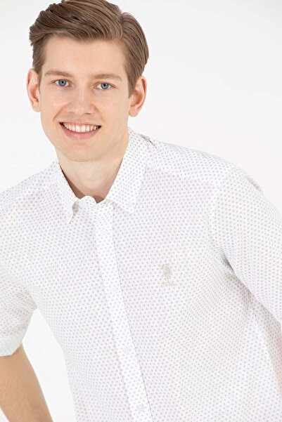 U.S. Polo Assn. U.s. Polo G081gl 004158409 Fudge Stone Color Men's Shirt - Size L