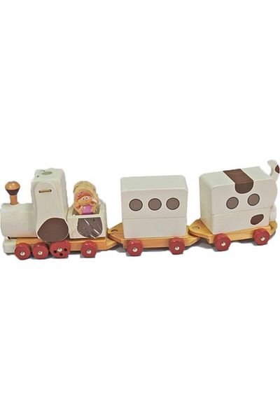 PİRAMİGO Wooden Puzzle Dog Train