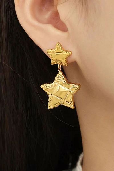 Glaren Star Dangle Gold Color Women's Earrings