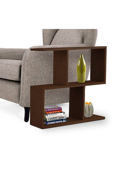 Modern home Versatile Asymmetrical Side Table Brown Colour for Modern Spaces