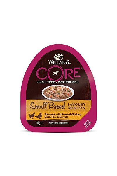 wellness CORE Small Breed مع الدجاج والبط والبازلاء والجزر، 85 جرام، عبوة من ...