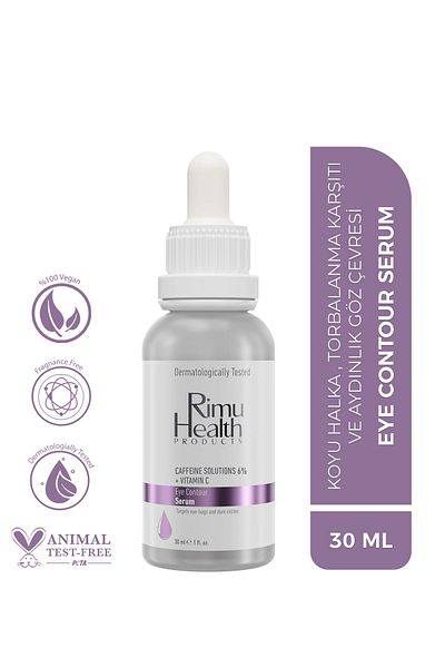 Rimu Health Products Caffeine 6% - Vitamin C under Eye Care Serum - Brightening and Anti-Wrinkle Rm 000107
