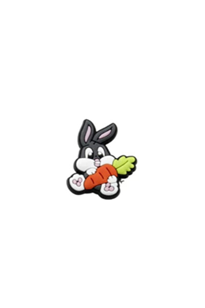 Jibbitz Havuç Tutan Tavşan Terlik Süsü Jibbitz