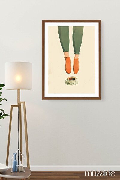 Rise with Coffee Tablo - Sergi Baskısı