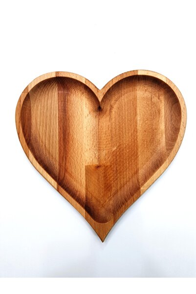 Teknofors Kalp Şeklinde Sunum Tabağı Çay Kahve Servis Tabağı Büyük