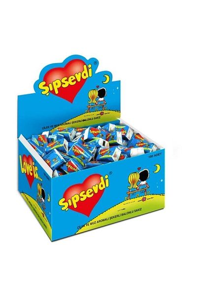 Şıpsevdi Gum Strawberry Banana Flavored 4.2 gr x 100 Pieces
