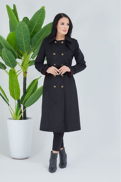 Wazze Black Trench Coat