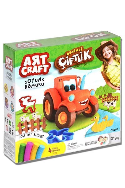 DEDE Art Craft 4 Colors Cute Farm Play Dough Set 03558