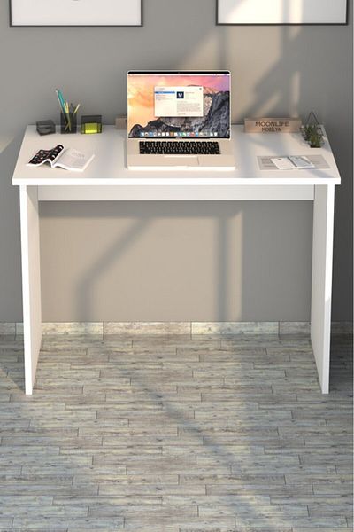 Modern home مكتب أبيض بسيط وحديث 80 سم
