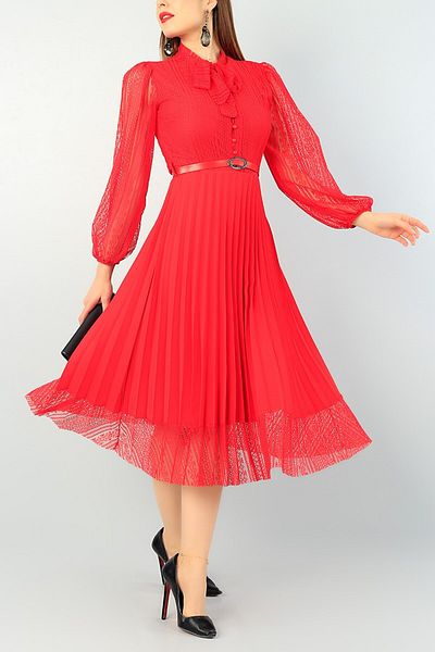 Phoenix Women Pleated Skirt Tulle Dress