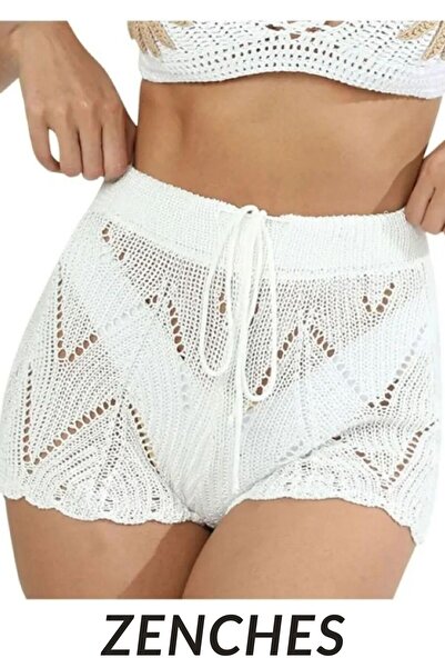ZENCHES Πλεκτό σορτς με δεμένη μέση