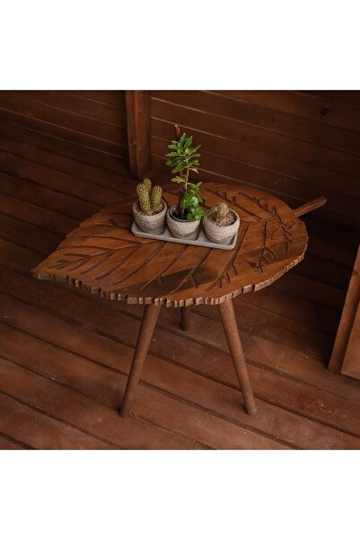 Bafimo Koltuk Sehpası Yan Sehpa Zigon Sehpa Çay Kahve Servis Sehpası %100 Doğ...