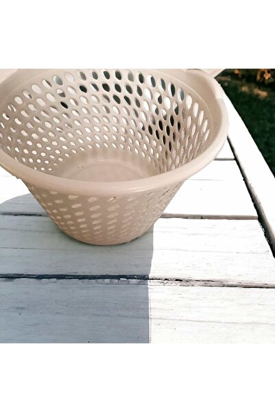 ÇEÇEN HOME Striped Round Laundry Basket