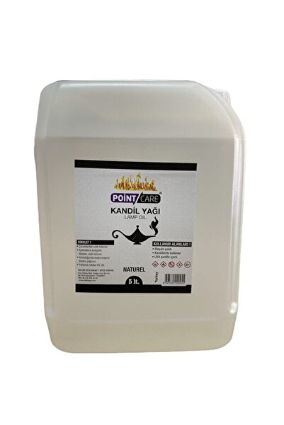 Point Care ŞEFFAF Kandil Yağı 5 Lt Kokusuz Dumansız Gaz Lambası Yağı