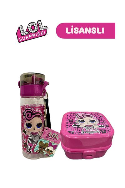 LOL Licensed Lol Water Bottle and 4 Compartment Lunch Box - Set of 2
