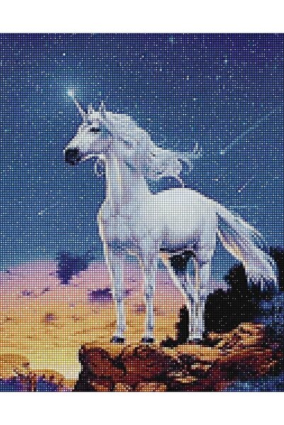 MAXİ Unicorn - Diamond Painting, Elmaslı Goblen, Mozaik Tablo, Elmas, Boncuk,...