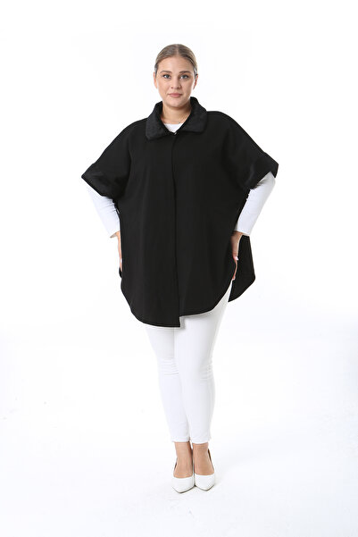 XL Modam XLMODAM KADIN BÜYÜK BEDEN ÇELİK KUMAŞ PANÇO