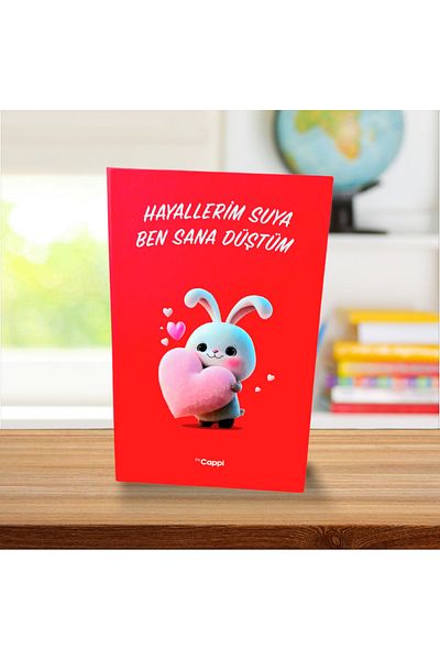 ÇİLEKHOMEAVM Red Colored Memory Book with Hard Cover - Daily Memory And AGenda so Not a Notebook