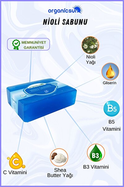 Organicsun Doğal Nioli Sabunu 140 Gr Tüm Cilt Tipleri İçin Kötü Koku ve Kaşıntı Karşıtı Nioli Yağı Sabunu
