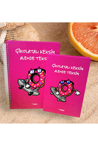 ÇİLEKHOMEAVM PEMBE Шкільний зошит - для письмових та усних робіт, тверда обкл...