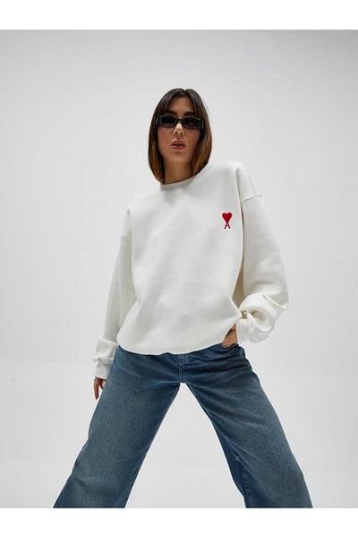 YouLikeButik Hanorac oversize brodat cu inimă