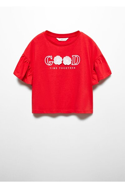 MANGO Kids T-Shirt mit Textstickerei