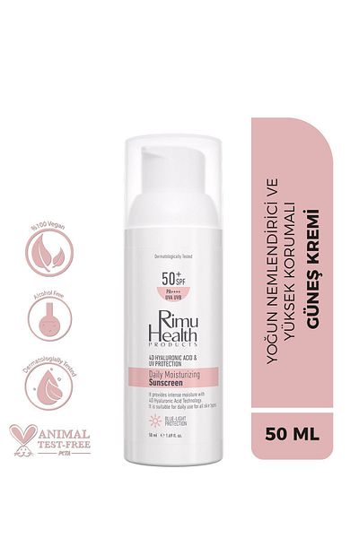 Rimu Health Products 50 ml Daily Sunscreen - Intensive Moisturizing, Suitable for All Skin Types