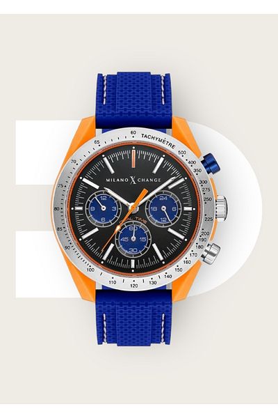 Milano X Change 5atm Waterproof Magnet Silicone Men's Watch Band