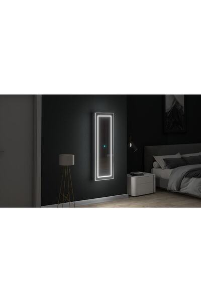 DECOBOX Paris Led Aydınlatmalı Boy Aynalı Takı Dolabı Beyaz Işık