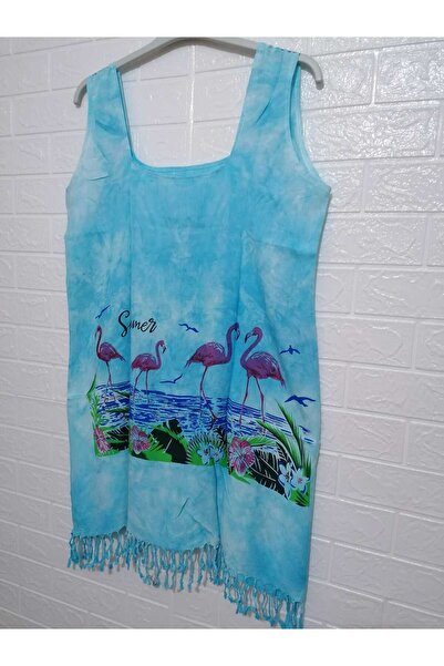 anne moda ankara 100% бавовняний товстий парео/сукня з підвісками та бахромою