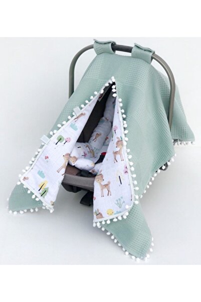 FG Store %100 Pamuk Çok Amaçlı Çift Katlı Müslin Puset Örtüsü & Minderi